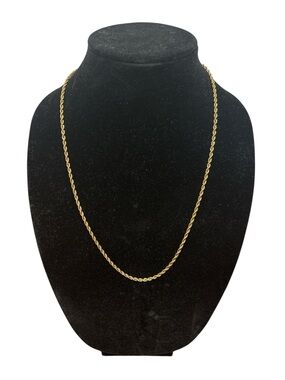 Gold Plated Rope Chain 24” never worn